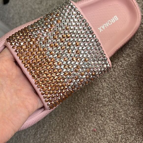 NEW Pink, Rose gold, and Silver handmade BRONAX cloud slippers - Picture 2 of 3